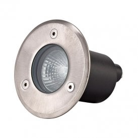 Benecia Round Ground Light Fitting in Stainless Steel