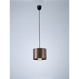 Deco Dako Single Light Ceiling Pendant With Metallic Bronze Shade