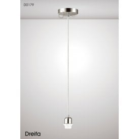 Dreifa Ceiling Pendant Suspenion Kit - Satin Nickel