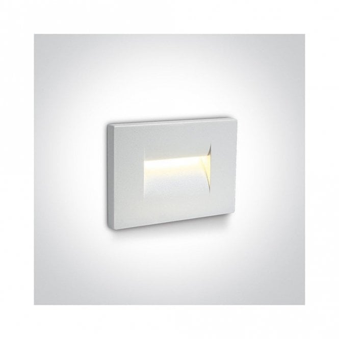 Discovery Lighting 400399 Block 107 Integrated LED Outdoor Recessed Wall Light in White Finish