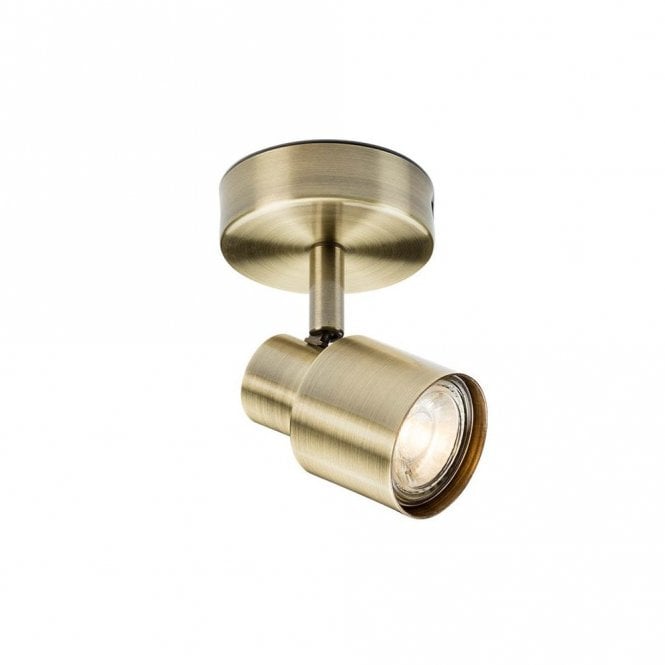 Discovery Lighting 47696 Capture Single Light Spotlight Fitting in Antique Brass Finish