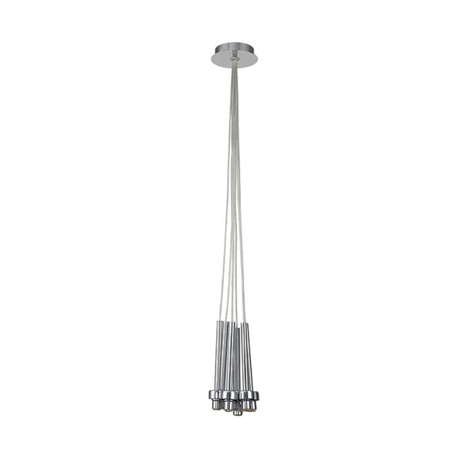 Discovery Lighting Arcdon 7 Light Cluster Ceiling Pendant Lamp Holder In Polished Chrome Finish