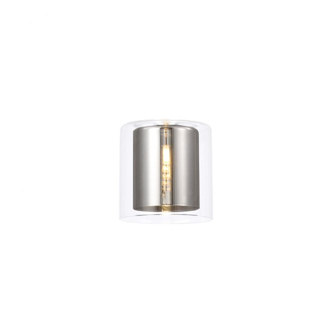 Discovery Lighting Aspen Glass Ceiling Pendant Shade In Chrome And Clear Finish