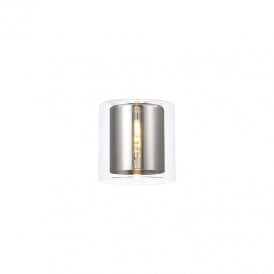 Aspen Glass Ceiling Pendant Shade In Chrome And Clear Finish