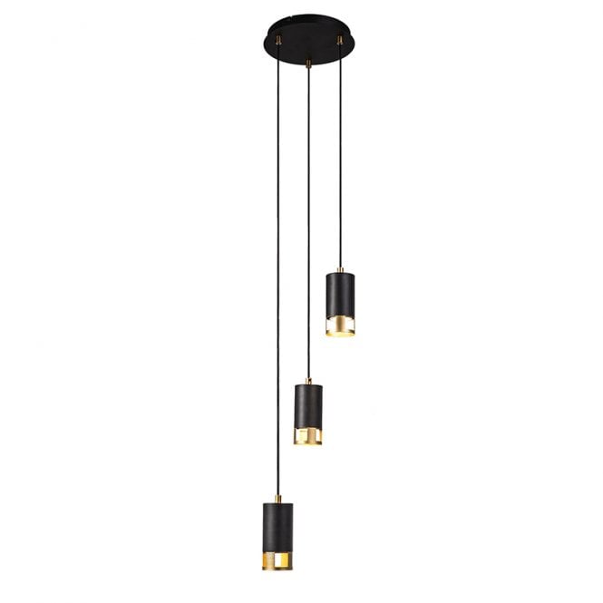 Discovery Lighting Atlanta 3 Light Cascade Ceiling Pendant - Gold