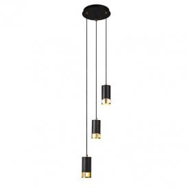 Atlanta 3 Light Cascade Ceiling Pendant - Gold