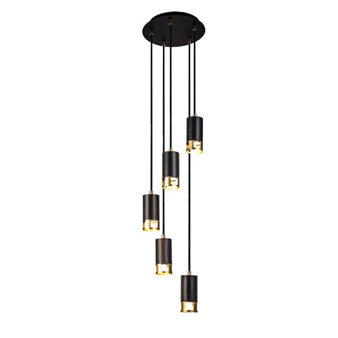 Discovery Lighting Atlanta 5 Light Cascade Ceiling Pendant - Gold