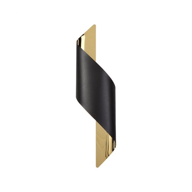 Discovery Lighting Coil Large LED Flush Wall Light - Anthracite and Polished Gold