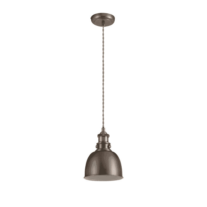 Discovery Lighting Davy Single Light Ceiling Pendant with an Antique Silver Finish