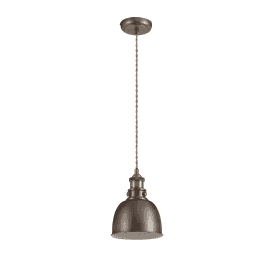 Davy Single Light Ceiling Pendant with an Antique Silver Finish
