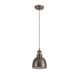 Davy Single Light Ceiling Pendant with an Antique Silver Finish