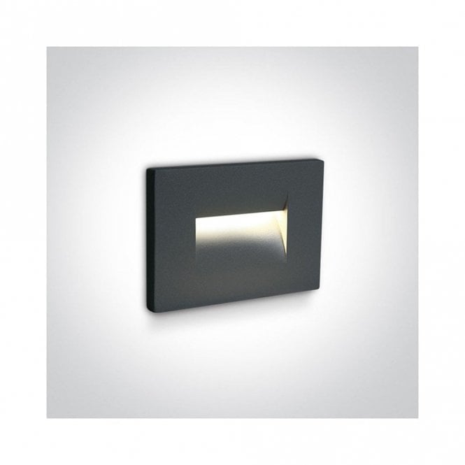Discovery Lighting Discovery Block 107 Integrated LED Outdoor Recessed Wall Light in Anthracite Finish