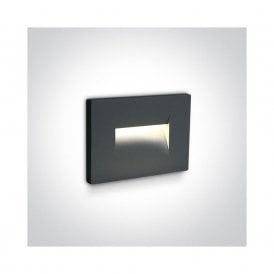 Discovery Block 107 Integrated LED Outdoor Recessed Wall Light in Anthracite Finish
