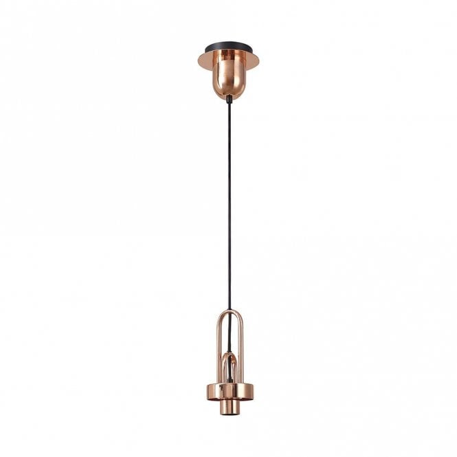 Discovery Lighting Discovery Carolynn Single Light Suspension Kit in a Copper And Matt Black Finish