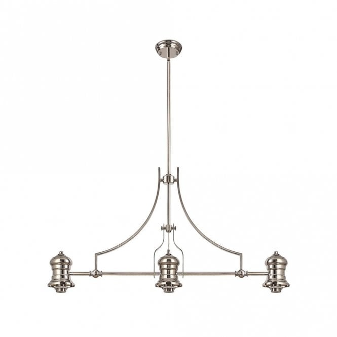 Discovery Lighting Discovery Endeavour 3 Light Frame Only Pendant in Polished Nickel Finish