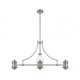 Discovery Endeavour 3 Light Frame Only Pendant in Polished Nickel Finish