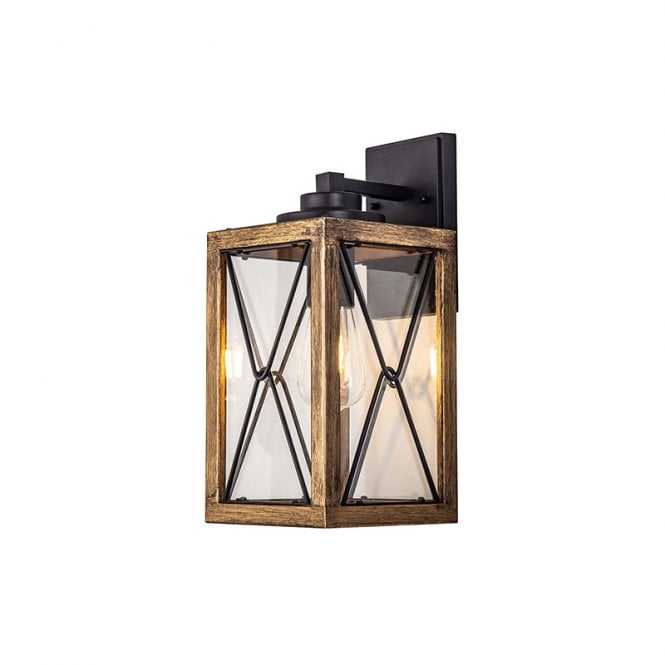 Discovery Lighting Drumond 330 Outdoor Wall Light - Black and Wood