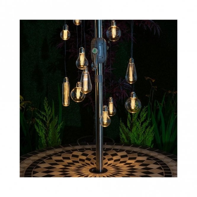 Discovery Lighting Filament 15 Light Battery Operated LED Festoon Spiral Chandelier