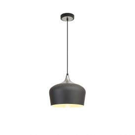 Houston Ceiling Pendant Light - Anthracite and Satin Nickel