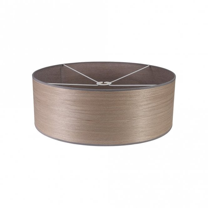 Discovery Lighting Josephine 60cm Round Fabric Shade in a Grey Oak Effect Finish