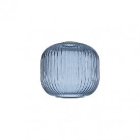 Kinslee Ribbed Glass Ceiling Pendant Shade In Petrol Blue Finish