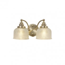 Magnolia 2 Arm Wall Light - Antique Brass