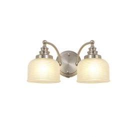Magnolia 2 Arm Wall Light - Satin Nickel