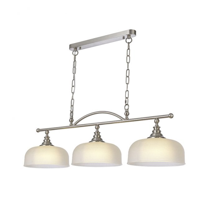Discovery Lighting Magnolia 3 Light Bar Ceiling Pendant - Satin Nickel