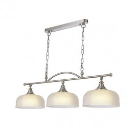 Magnolia 3 Light Bar Ceiling Pendant - Satin Nickel