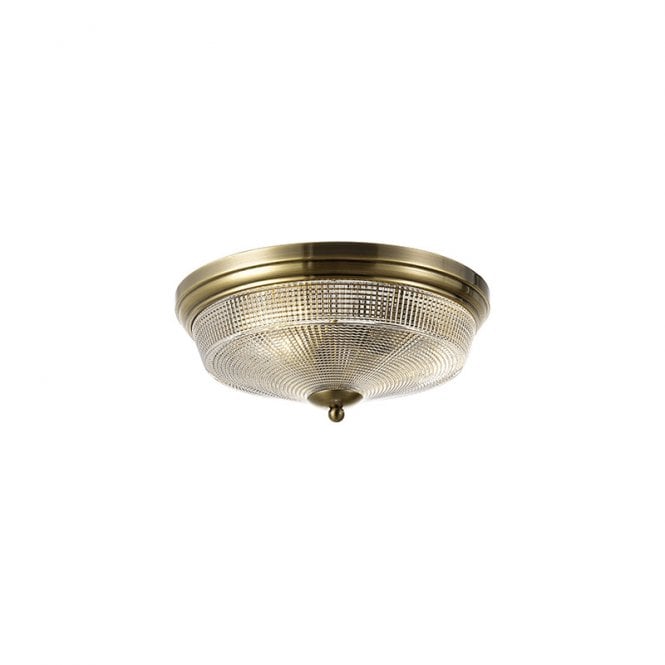 Discovery Lighting Magnolia 338 Flush Ceiling Light - Antique Brass