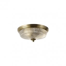 Magnolia 338 Flush Ceiling Light - Antique Brass