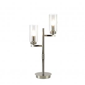 Merchant 2 Arm Table Lamp - Polished Nickel