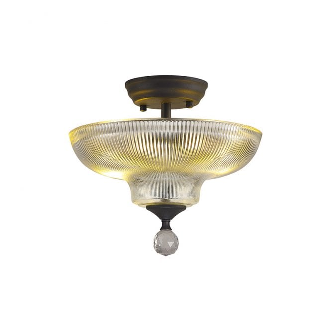 Graphite Light Fitting Discovery Lighting Missouri Coupe 2 Light Semi-Flush Ceiling Fitting In ...