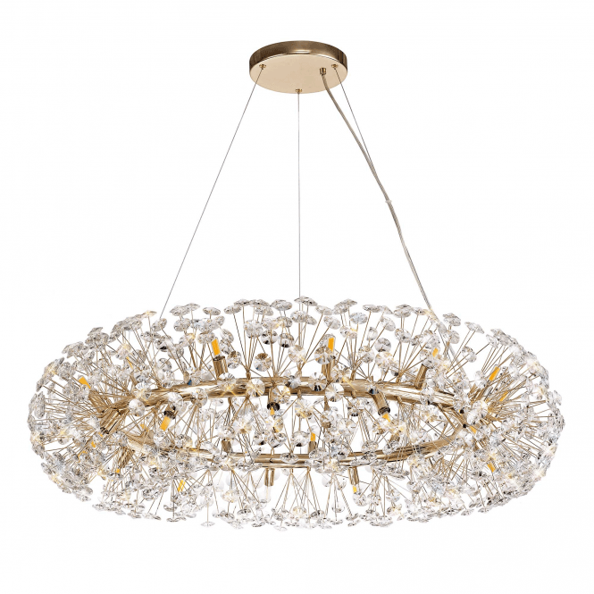 Discovery Lighting Monte Carlo Crystal Ceiling Pendant Light - French Gold