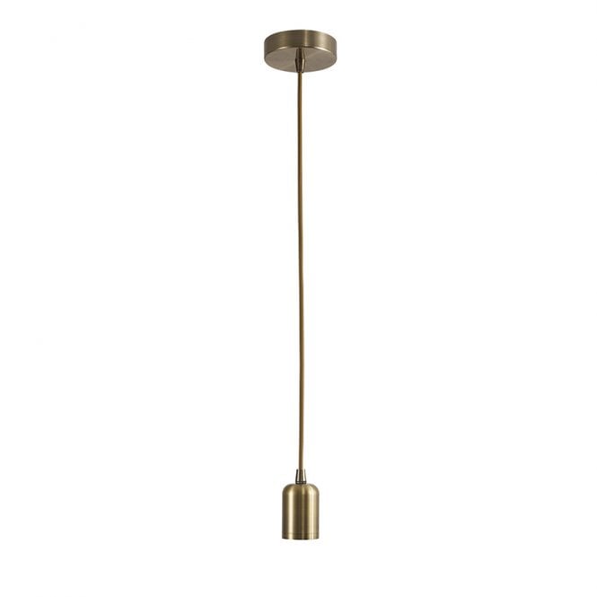 Discovery Lighting Nailas Ceiling Pendant Lamp Holder In Antique Brass Finish