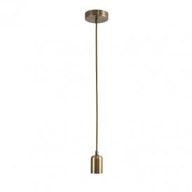 Nailas Ceiling Pendant Lamp Holder In Antique Brass Finish