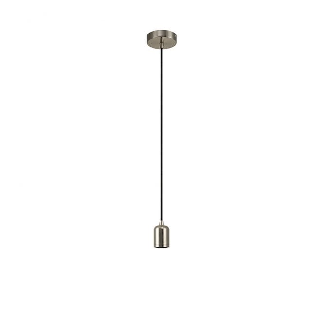 Discovery Lighting Nailas Single Ceiling Pendant Lamp Holder In Brushed Nickel Finish