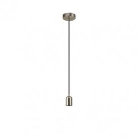Nailas Single Ceiling Pendant Lamp Holder In Brushed Nickel Finish