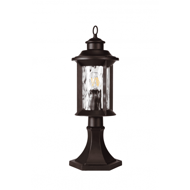 Discovery Lighting Nimbus Single Light Pedestal Fitting in Antique Bronze Finish