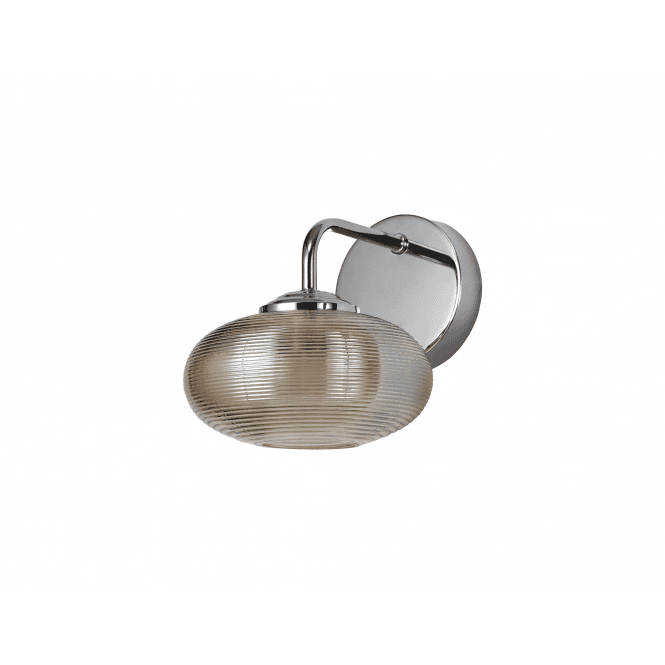 Discovery Lighting Ovalis LED Wall Fitting in Polished Chrome with Champagne Glass
