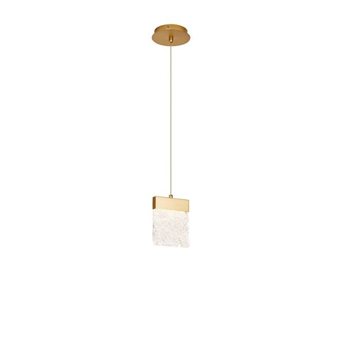 Pageant Small LED Ceiling Pendant In Gold Finish with Clear Glass
