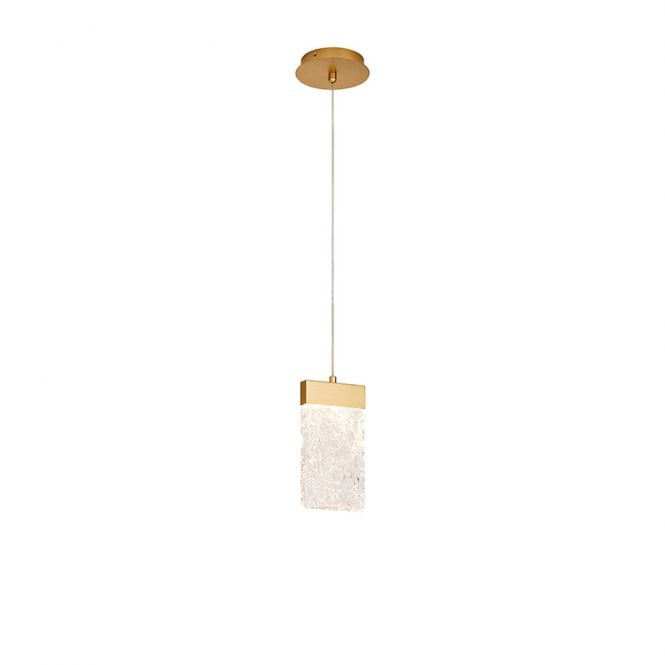 Pageant Medium LED Ceiling Pendant In Gold Finish with Clear Glass