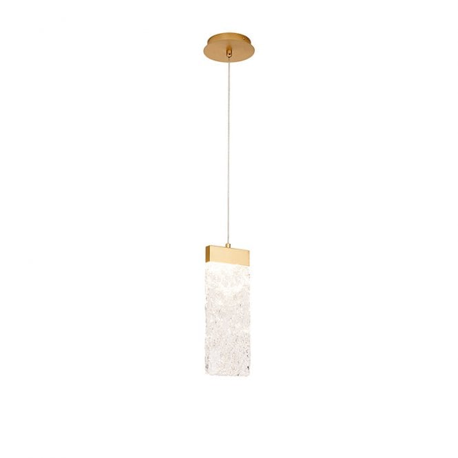 Pageant Large LED Ceiling Pendant In Gold Finish with Clear Glass