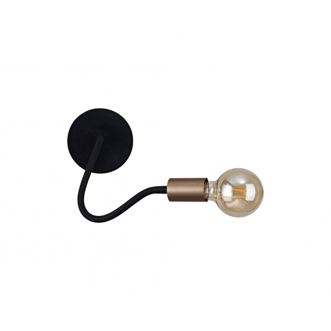 Discovery Lighting Parallax Single Light Flexible Wall Fitting in Black Finish