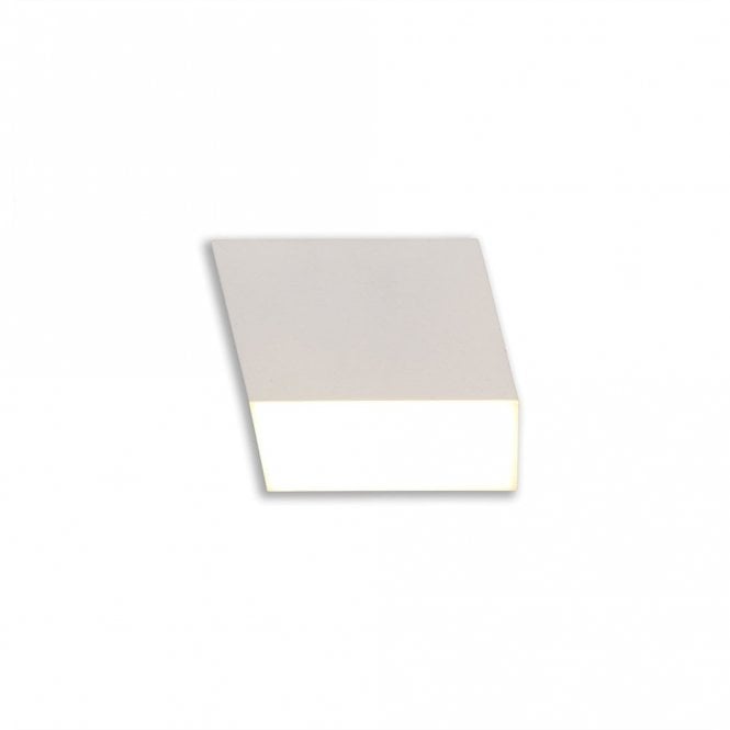 Discovery Lighting Petronila Single Light LED Surface Square Spotlight In a Sand White Finish With Frosted White Diffuser