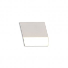 Petronila Single Light LED Surface Square Spotlight In a Sand White Finish With Frosted White Diffuser
