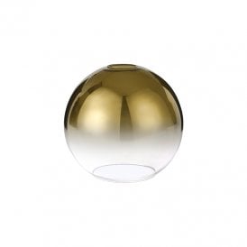 Ren Glass Ceiling Pendant Shade In Gold And Clear Finish
