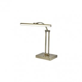 Rosalyn LED Desk Lamp - Antique Brass