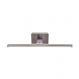 Slimline Large Battery Operated LED Picture Light With Remote Control In Satin Nickel Finish