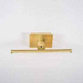 Slimline Medium Battery Operated LED Picture Light In Matt Gold Finish